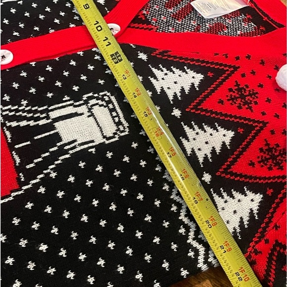 Coca Cola Coke Christmas Holiday Cardigan Ugly Christmas Sweater sz M Xmas party - Picture 13 of 16